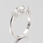 three stone diamond rings