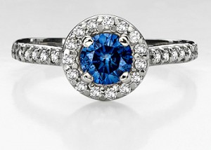 Blue Diamond Ring