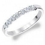Bar setting diamond ring
