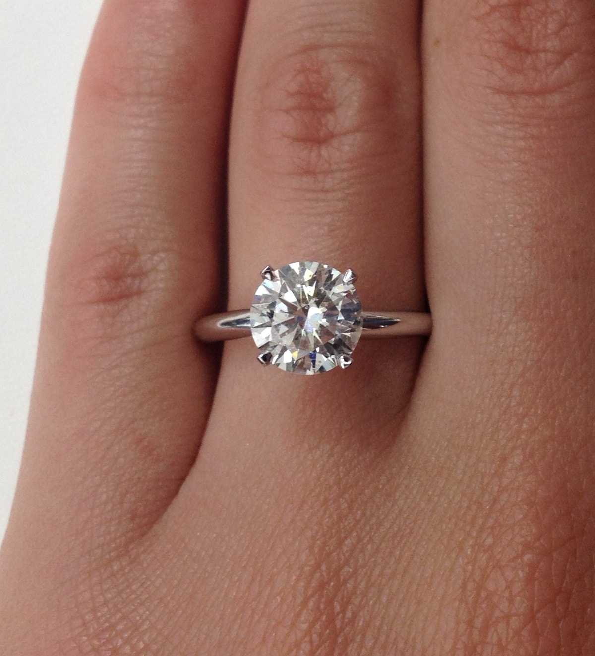 thumbnail image 2 of White Gold Filled 2 Carat Simulated Diamond Wedding Ring – Solitaire With Accents, Size Q, R129 2 of 6