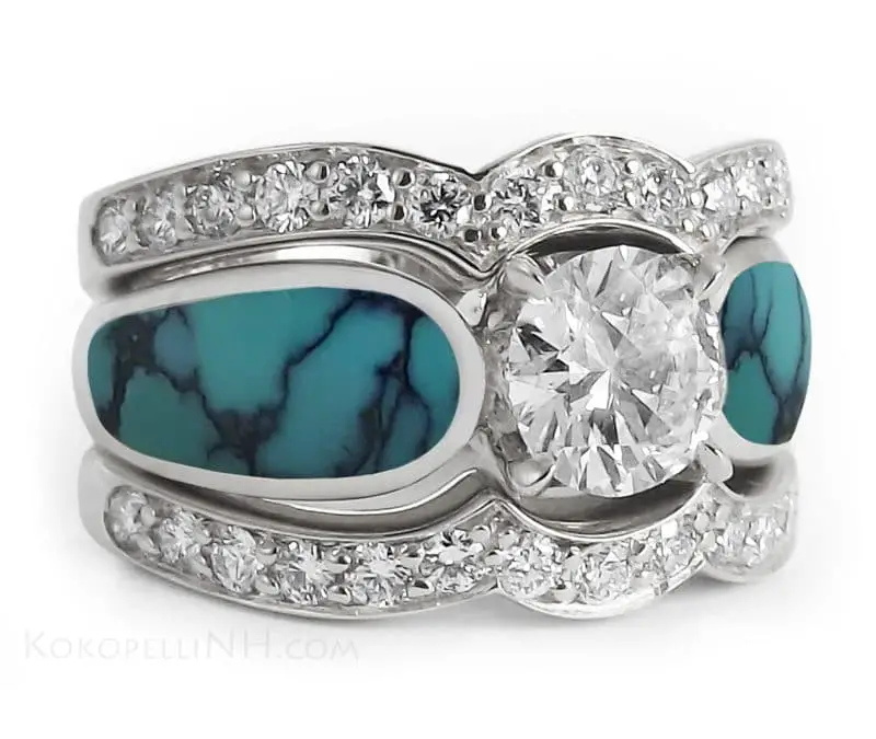 Turquoise Wedding Rings