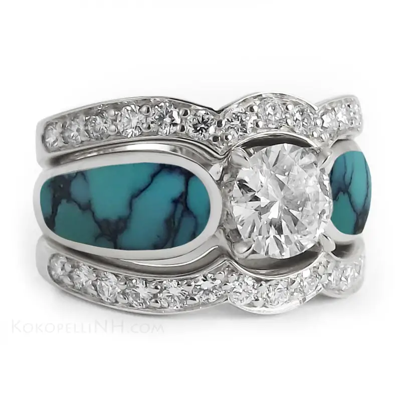 Turquoise Wedding Rings