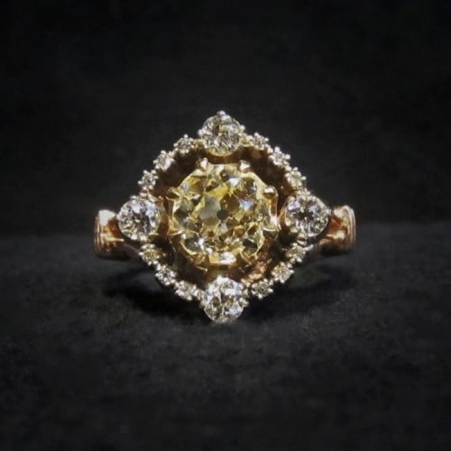 georgian style engagement ring 