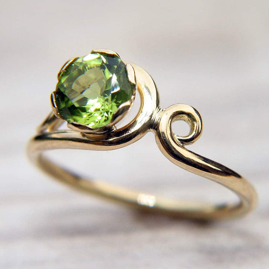 antique ring style guide - art nouveau style engagement ring 