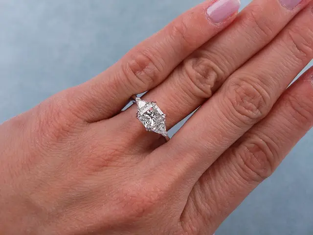 ring with a radiant cut diamond