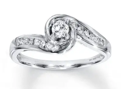 White Gold Diamond Engagement Ring