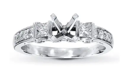 cheap princess cut engagement ring