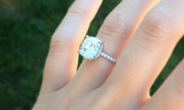 Moissanite engagement ring