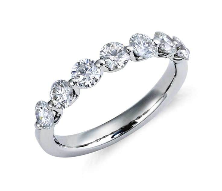 Classic Floating Diamond Ring in Platinum
