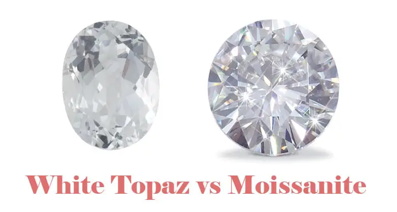 white topaz vs moissanite