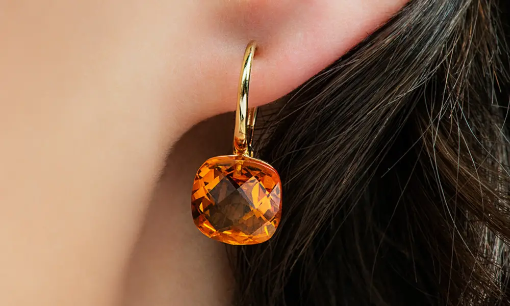 citrine earring