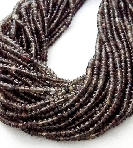 13 inch Natural Beads Strand of 3-3.5mm Faceted rondelle Sillimanite Gemstone Beads for DIY Jewelry - Necklace, Bracelet, Earring, Ring.