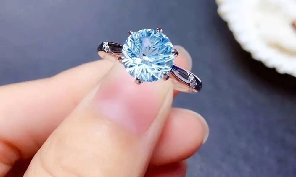 Blue topaz ring
