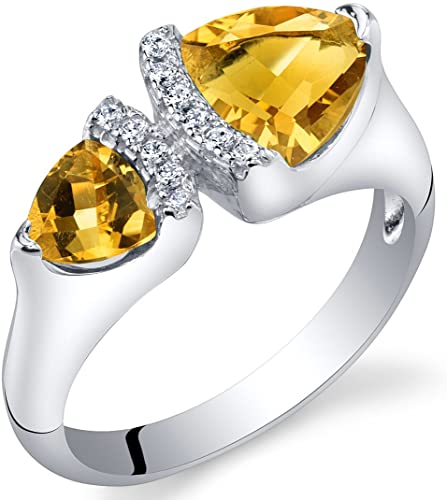 Forever Us Two Stone Trillion Ring Sterling Silver