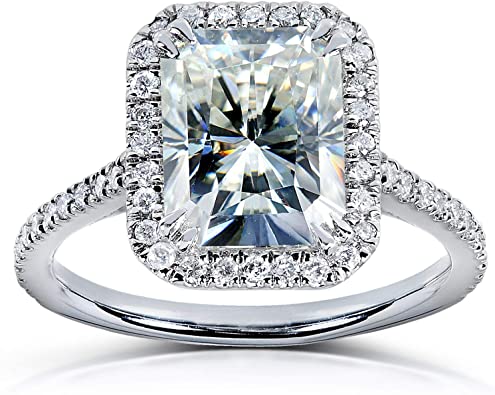 Kobelli Radiant-cut Moissanite Engagement Ring 3 CTW 14k White Gold