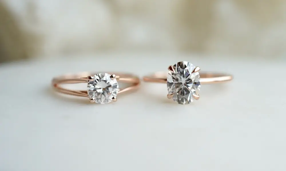 moissanite engagement rings vs diamond ring